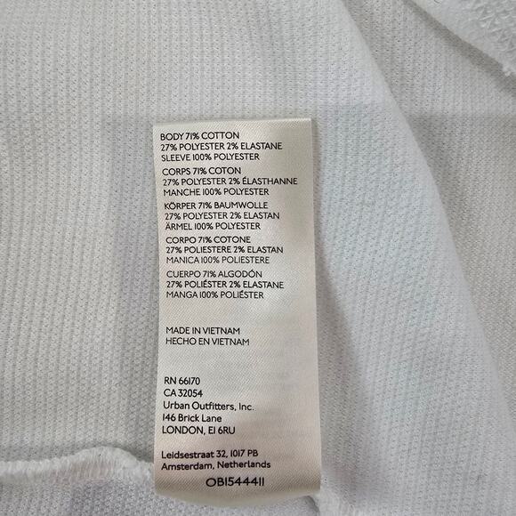 ANTHROPOLOGIE Maeve Ribbed Tiered Sleeve White Blouse S P - Picture 11 of 11